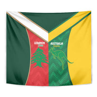 Rugby Australia and Lebanon Tapestry Aussie Kangaroos Cedars Together