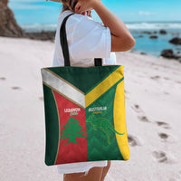 Rugby Australia and Lebanon Tote Bag Aussie Kangaroos Cedars Together