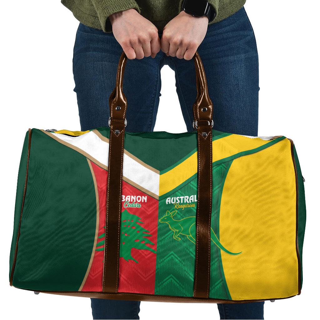 Rugby Australia and Lebanon Travel Bag Aussie Kangaroos Cedars Together