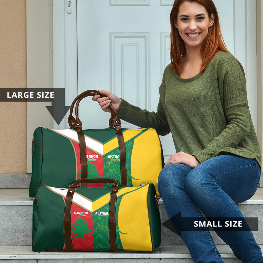 Rugby Australia and Lebanon Travel Bag Aussie Kangaroos Cedars Together