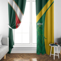 Rugby Australia and Lebanon Window Curtain Aussie Kangaroos Cedars Together