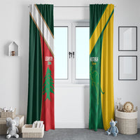 Rugby Australia and Lebanon Window Curtain Aussie Kangaroos Cedars Together