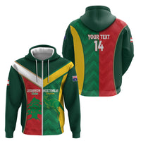 Custom Rugby Australia and Lebanon Zip Hoodie Aussie Kangaroos Cedars Together