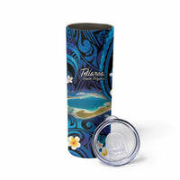 Personalised French Polynesia Tetiaroa Atoll Skinny Tumbler Polynesian Curves Style - Wonder Print Shop