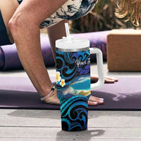 Personalised French Polynesia Tetiaroa Atoll Tumbler With Handle Polynesian Curves Style - Wonder Print Shop