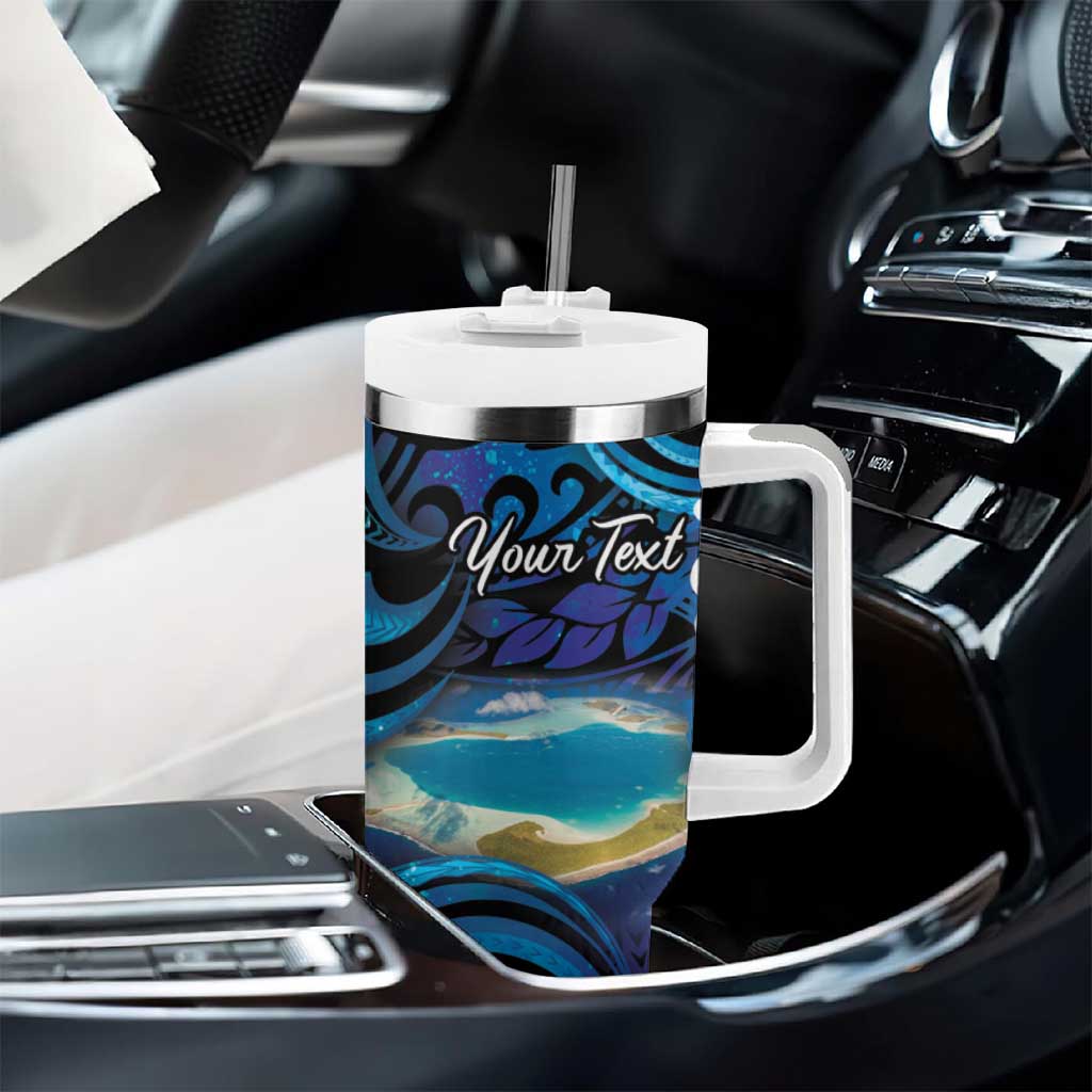 Personalised French Polynesia Tetiaroa Atoll Tumbler With Handle Polynesian Curves Style - Wonder Print Shop