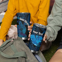 Personalised Tahiti Moorea Atoll Tumbler Cup Polynesian Sea Turtle - Wonder Print Shop