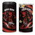 Personalised Tahiti Bora Bora 4 in 1 Can Cooler Tumbler Manta Rays With Polynesian Plumeria - Wonder Print Shop