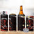 Personalised Tahiti Bora Bora 4 in 1 Can Cooler Tumbler Manta Rays With Polynesian Plumeria - Wonder Print Shop