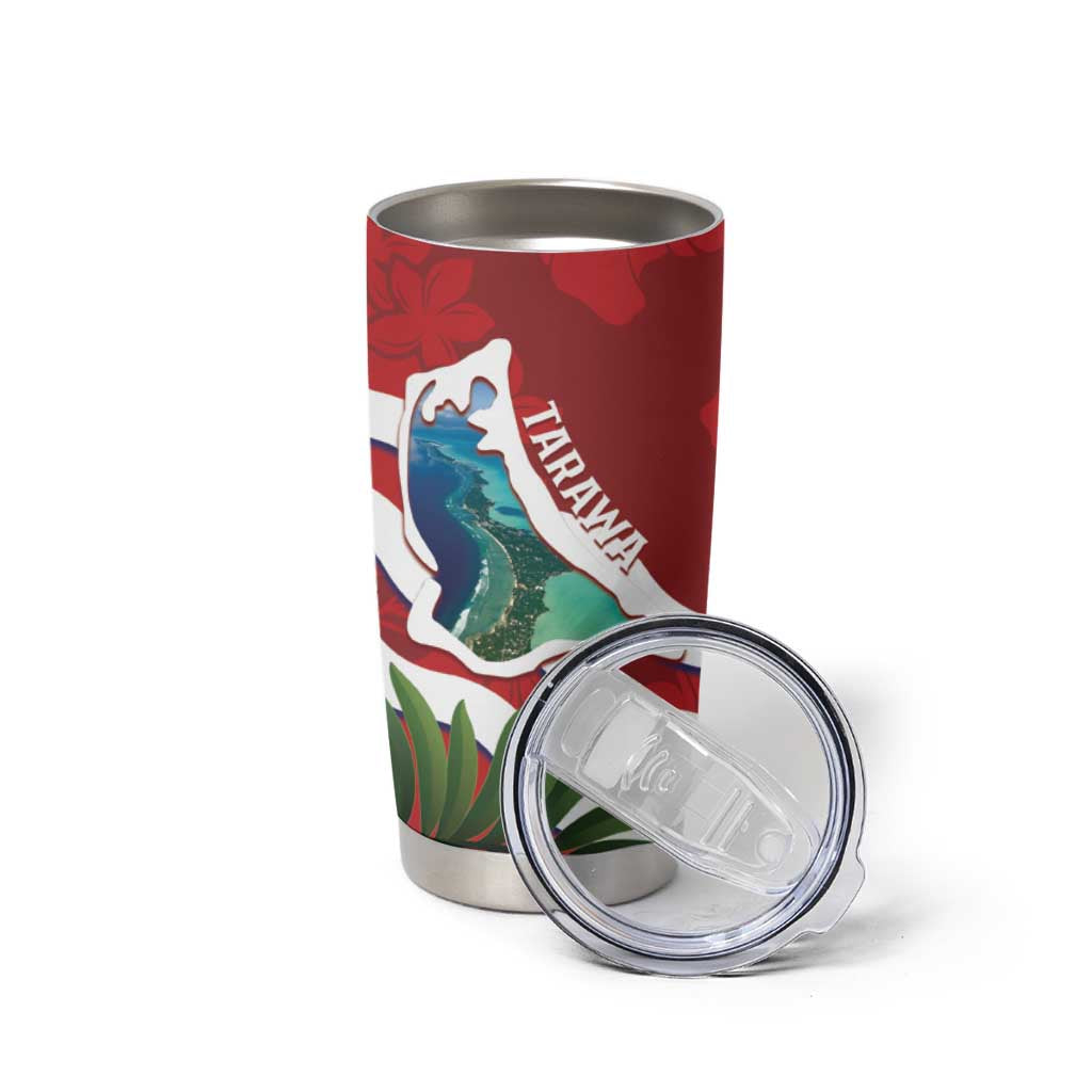 Personalised Kiribati Tarawa Atoll Tumbler Cup Frigate Bird With Map Tropical Style - Wonder Print Shop