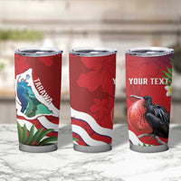 Personalised Kiribati Tarawa Atoll Tumbler Cup Frigate Bird With Map Tropical Style - Wonder Print Shop