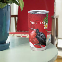 Personalised Kiribati Tarawa Atoll Tumbler Cup Frigate Bird With Map Tropical Style - Wonder Print Shop