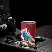 Personalised Kiribati Tarawa Atoll Tumbler Cup Frigate Bird With Map Tropical Style - Wonder Print Shop