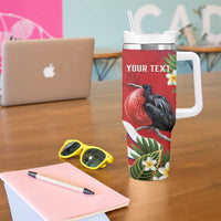 Personalised Kiribati Tarawa Atoll Tumbler With Handle Frigate Bird With Map Tropical Style - Wonder Print Shop