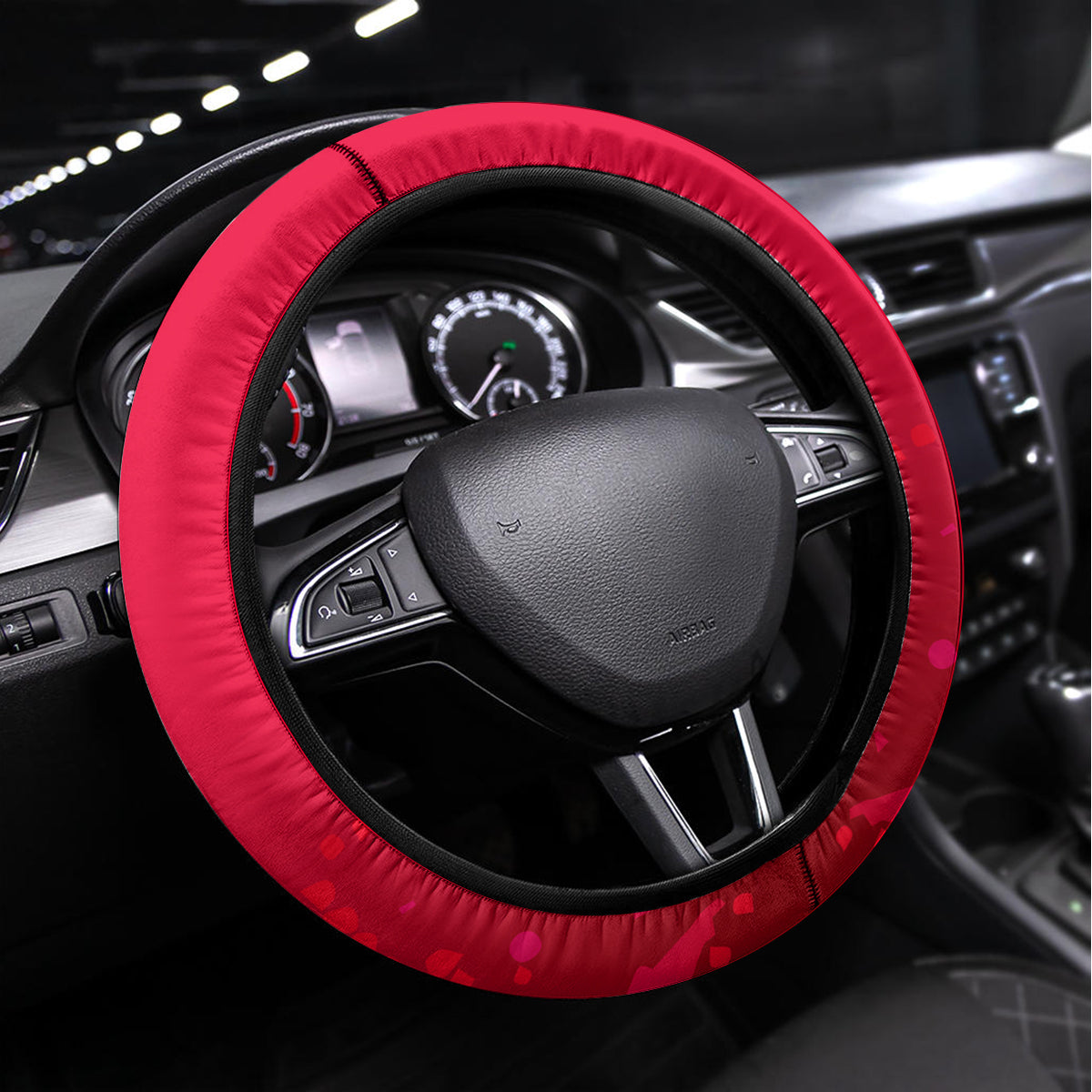 New Zealand And England Rugby Steering Wheel Cover 2023 World Cup All Black Combine Red Roses - Wonder Print Shop