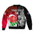 Custom New Zealand And England Rugby Sleeve Zip Bomber Jacket 2023 World Cup All Black Combine Red Roses - Wonder Print Shop