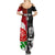 Custom New Zealand And England Rugby Summer Maxi Dress 2023 World Cup All Black Combine Red Roses - Wonder Print Shop