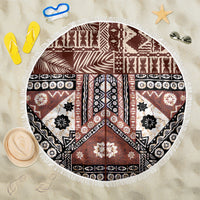 Bula Fiji Beach Blanket Unique Masi Tapa Pattern - Wonder Print Shop