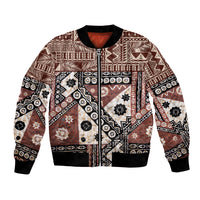Bula Fiji Bomber Jacket Unique Masi Tapa Pattern - Wonder Print Shop