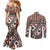 bula-fiji-couples-matching-mermaid-dress-and-long-sleeve-button-shirt-unique-masi-tapa-pattern