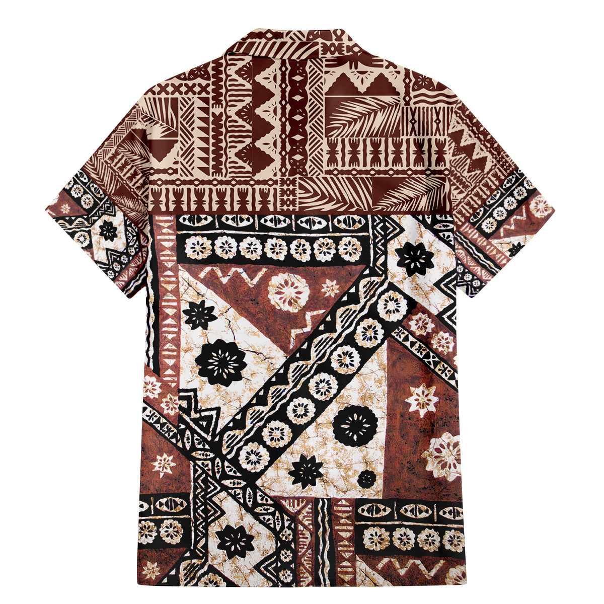 Bula Fiji Family Matching Mermaid Dress and Hawaiian Shirt Unique Masi Tapa Pattern - Wonder Print Shop