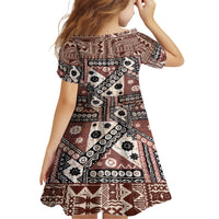 Bula Fiji Family Matching Short Sleeve Bodycon Dress and Hawaiian Shirt Unique Masi Tapa Pattern - Wonder Print Shop