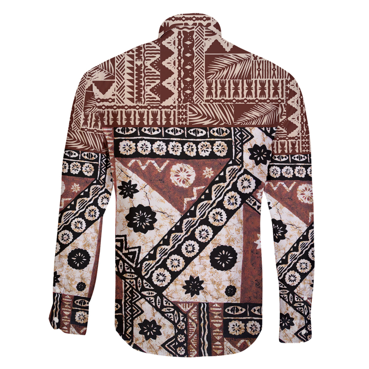 Bula Fiji Family Matching Short Sleeve Bodycon Dress and Hawaiian Shirt Unique Masi Tapa Pattern - Wonder Print Shop