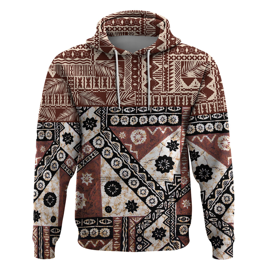 Bula Fiji Hoodie Unique Masi Tapa Pattern - Wonder Print Shop