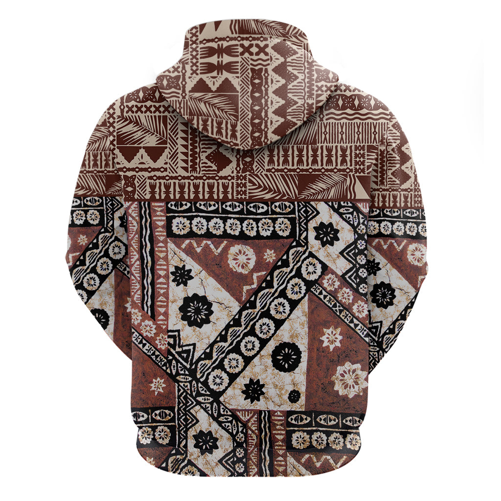 Bula Fiji Hoodie Unique Masi Tapa Pattern - Wonder Print Shop