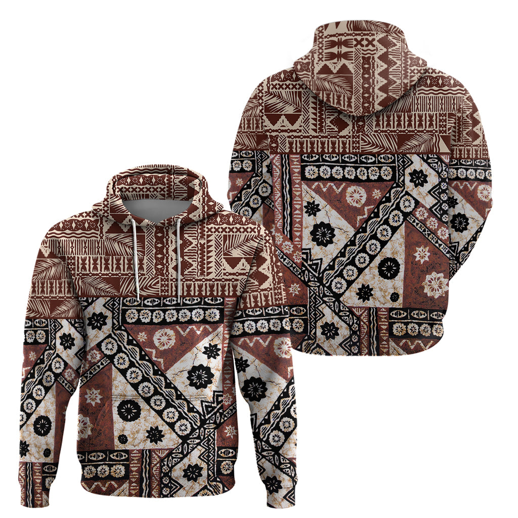 Bula Fiji Hoodie Unique Masi Tapa Pattern - Wonder Print Shop