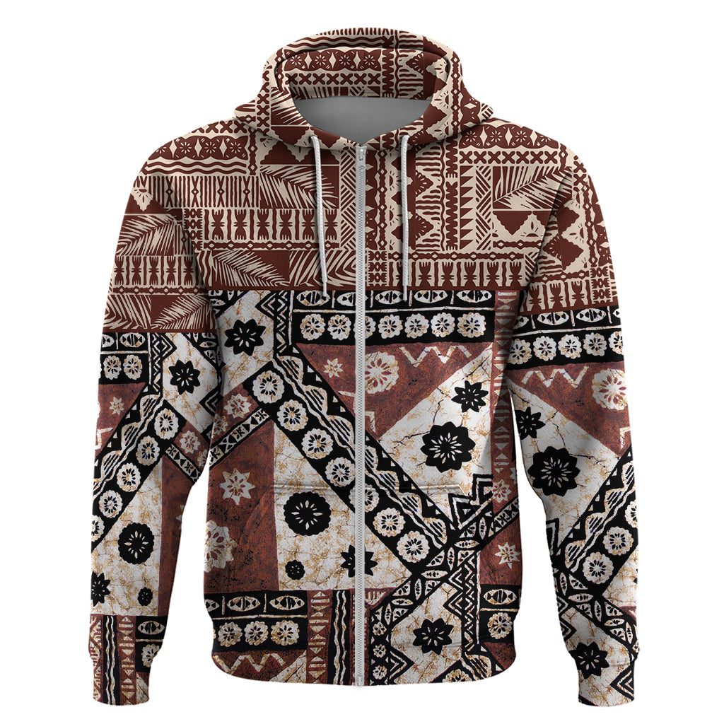 Bula Fiji Hoodie Unique Masi Tapa Pattern - Wonder Print Shop