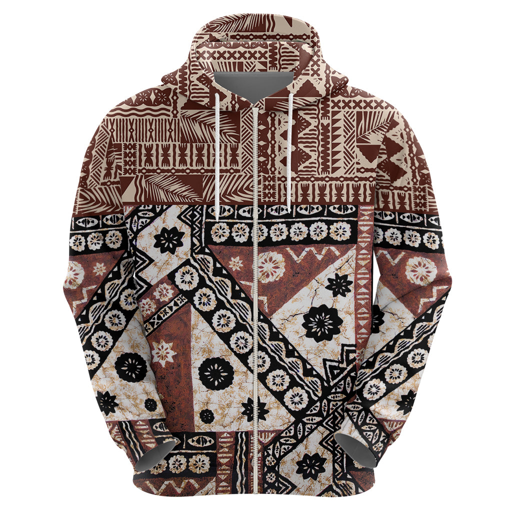 Bula Fiji Hoodie Unique Masi Tapa Pattern - Wonder Print Shop