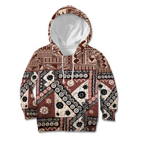 Bula Fiji Kid Hoodie Unique Masi Tapa Pattern - Wonder Print Shop
