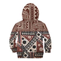 Bula Fiji Kid Hoodie Unique Masi Tapa Pattern - Wonder Print Shop