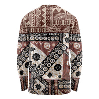 Bula Fiji Long Sleeve Shirt Unique Masi Tapa Pattern - Wonder Print Shop