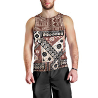 Bula Fiji Men Tank Top Unique Masi Tapa Pattern - Wonder Print Shop
