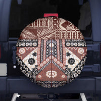 Bula Fiji Spare Tire Cover Unique Masi Tapa Pattern - Wonder Print Shop