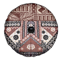 Bula Fiji Spare Tire Cover Unique Masi Tapa Pattern - Wonder Print Shop