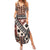 Bula Fiji Summer Maxi Dress Unique Masi Tapa Pattern - Wonder Print Shop