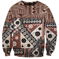 Bula Fiji Sweatshirt Unique Masi Tapa Pattern - Wonder Print Shop
