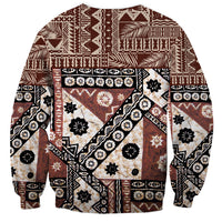 Bula Fiji Sweatshirt Unique Masi Tapa Pattern - Wonder Print Shop
