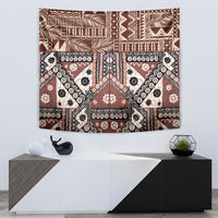 Bula Fiji Tapestry Unique Masi Tapa Pattern - Wonder Print Shop