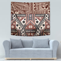 Bula Fiji Tapestry Unique Masi Tapa Pattern - Wonder Print Shop