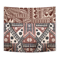 Bula Fiji Tapestry Unique Masi Tapa Pattern - Wonder Print Shop