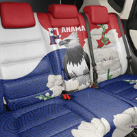 Panama Independence Day Back Car Seat Cover Harpy Eagle With Mola Pattern - Flag Style - Wonder Print Shop