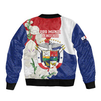 Panama Independence Day Bomber Jacket Harpy Eagle With Mola Pattern - Flag Style - Wonder Print Shop