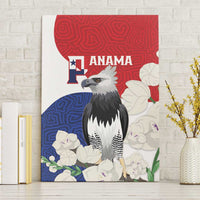 Panama Independence Day Canvas Wall Art Harpy Eagle With Mola Pattern - Flag Style - Wonder Print Shop