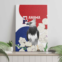 Panama Independence Day Canvas Wall Art Harpy Eagle With Mola Pattern - Flag Style - Wonder Print Shop