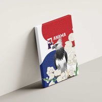 Panama Independence Day Canvas Wall Art Harpy Eagle With Mola Pattern - Flag Style - Wonder Print Shop