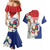 Panama Independence Day Couples Matching Mermaid Dress and Hawaiian Shirt Harpy Eagle With Mola Pattern - Flag Style - Wonder Print Shop